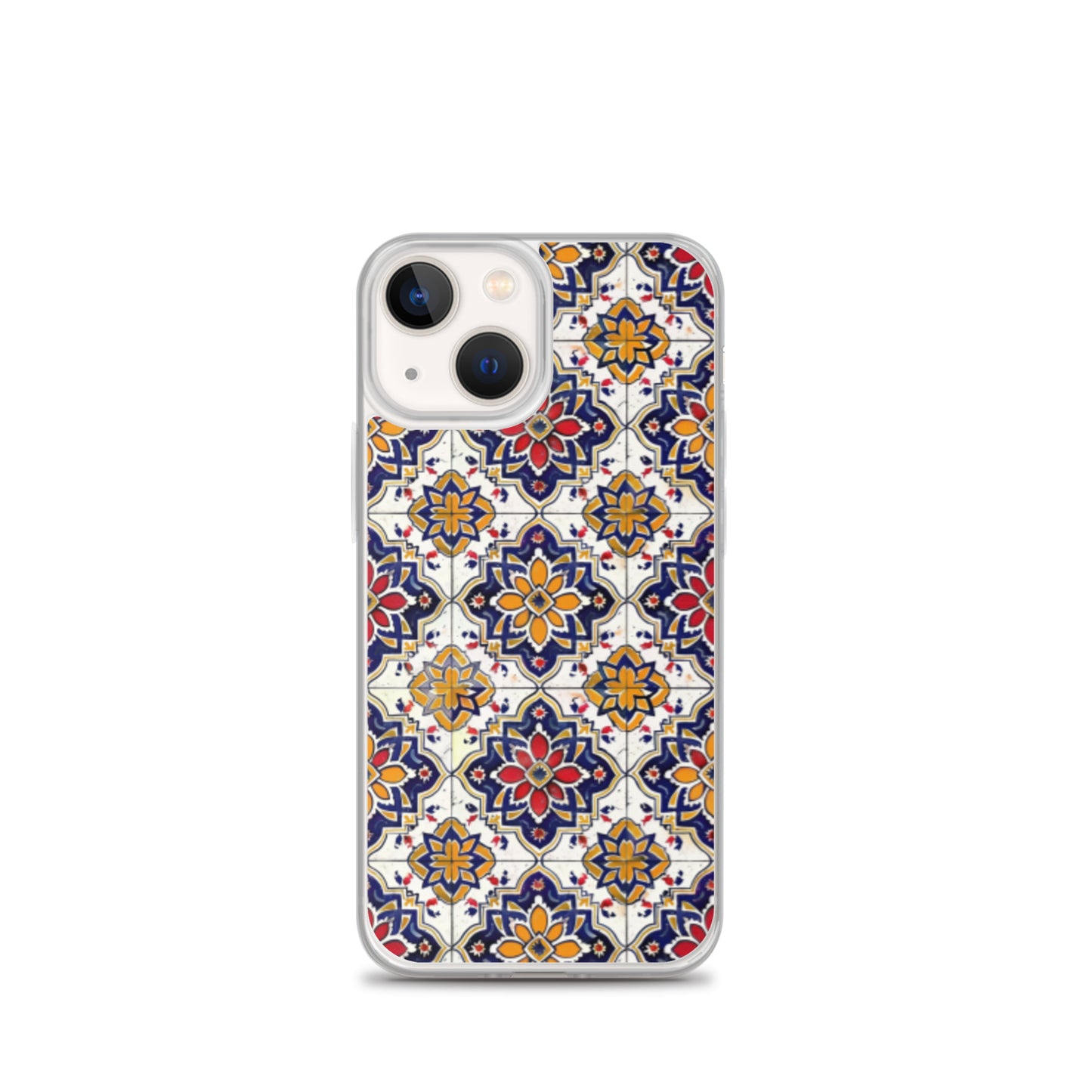 iPhone Case Colorful Andalusian Ceramic Tile Blue Orange Red