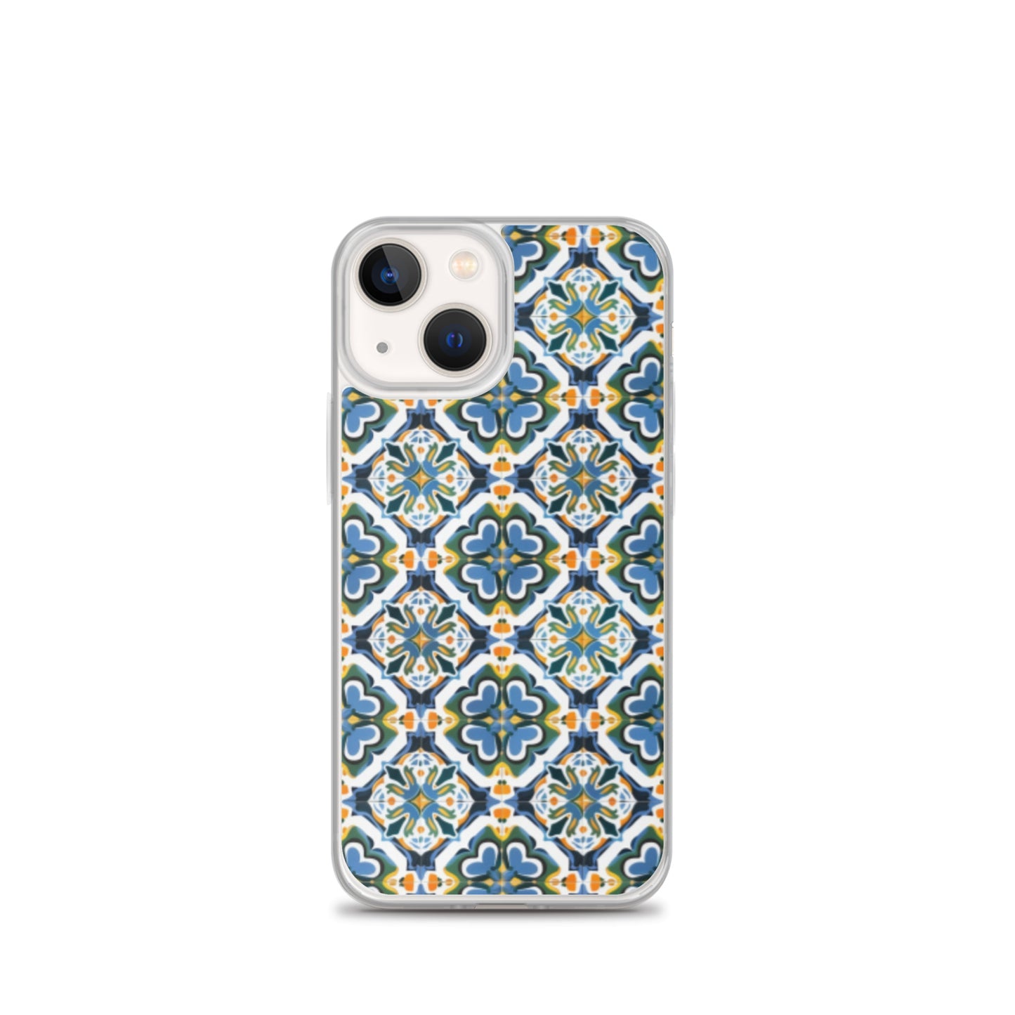 iPhone Case Colorful Andalusian Ceramic Tile Green Blue Orange