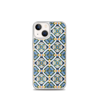 iPhone Case Colorful Andalusian Ceramic Tile Green Blue Orange