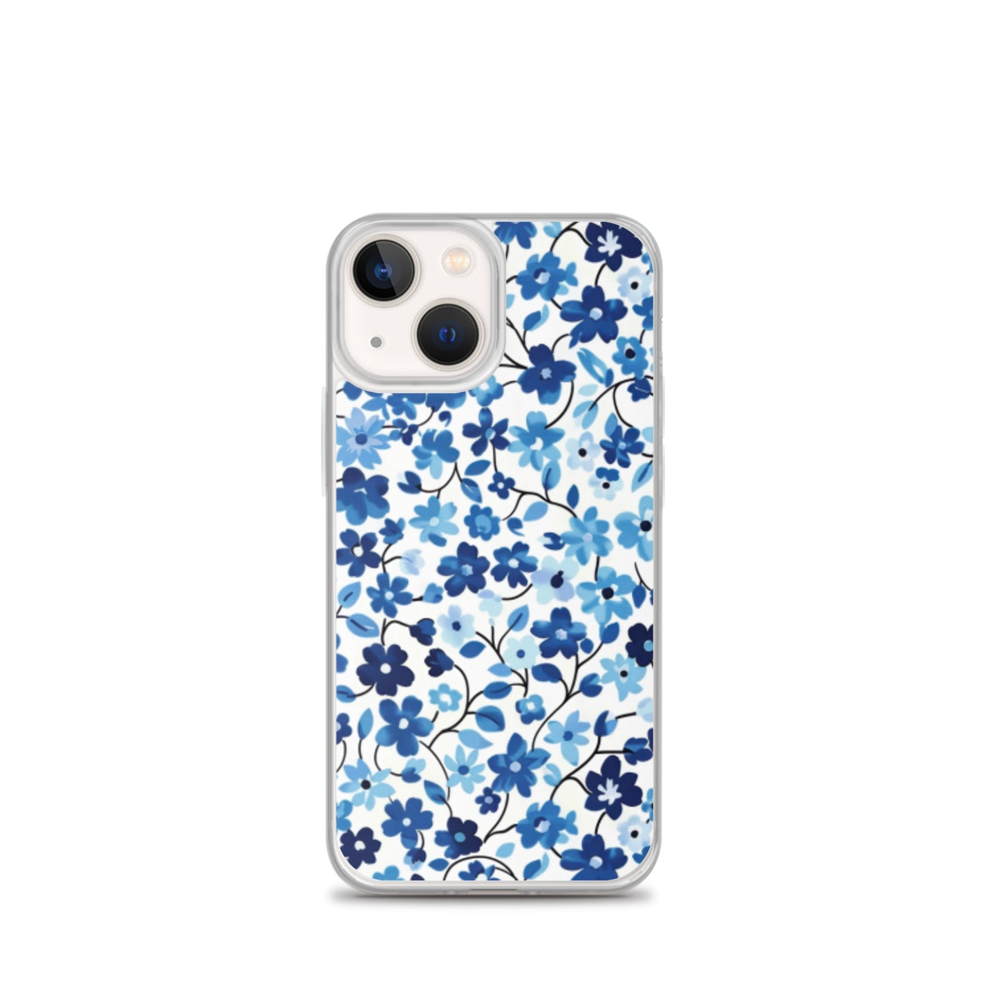 iPhone Case Blue Watercolor Flowers