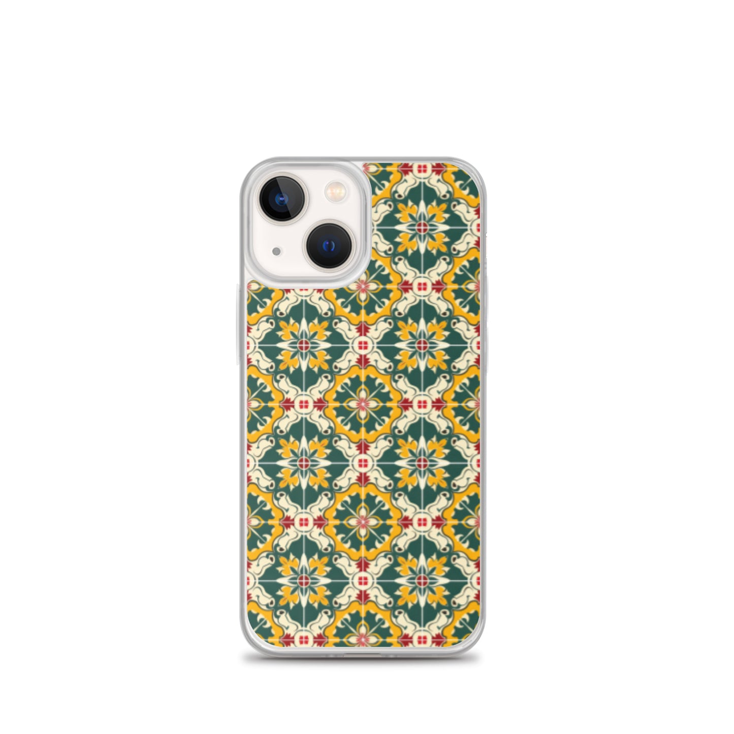 iPhone Case Green Colorful Traditional Maltese Cement Tile Pattern