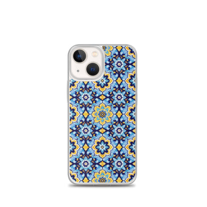 iPhone Case Kashi Tiles Yellow & Light Blue
