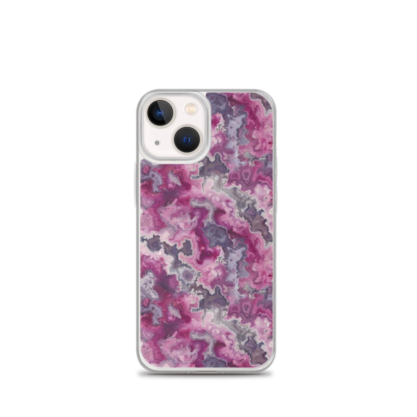 iPhone Case Pink Moss Agate Pattern