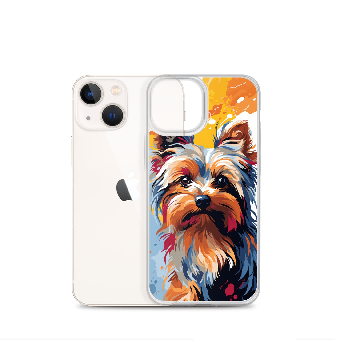iPhone Case Painted Yorkshire Terrier Yellow