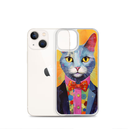 Fancy Colorful Kitty Cat iPhone Case