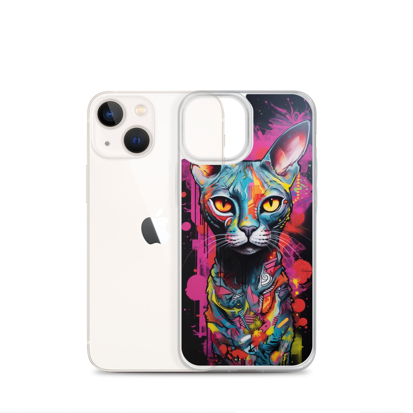 Graffiti Sphynx Cat #2 iPhone Case