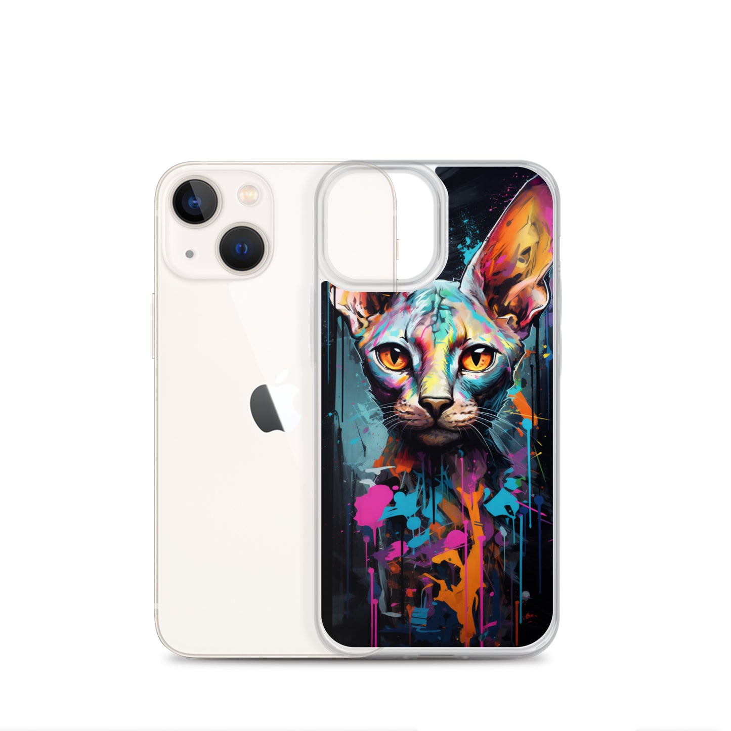 Graffiti Sphynx Cat iPhone Case