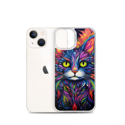 Psychedelic Cat iPhone Case