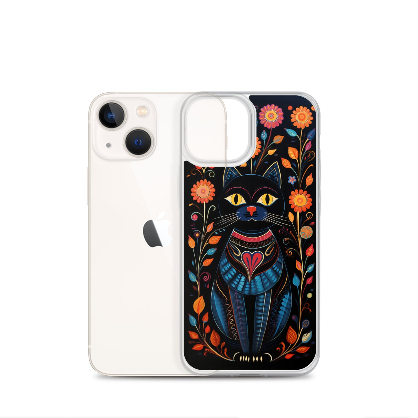 Folk Art Kitty Cat iPhone Case