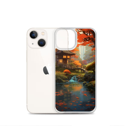 Japanese Garden in Autumn iPhone Case