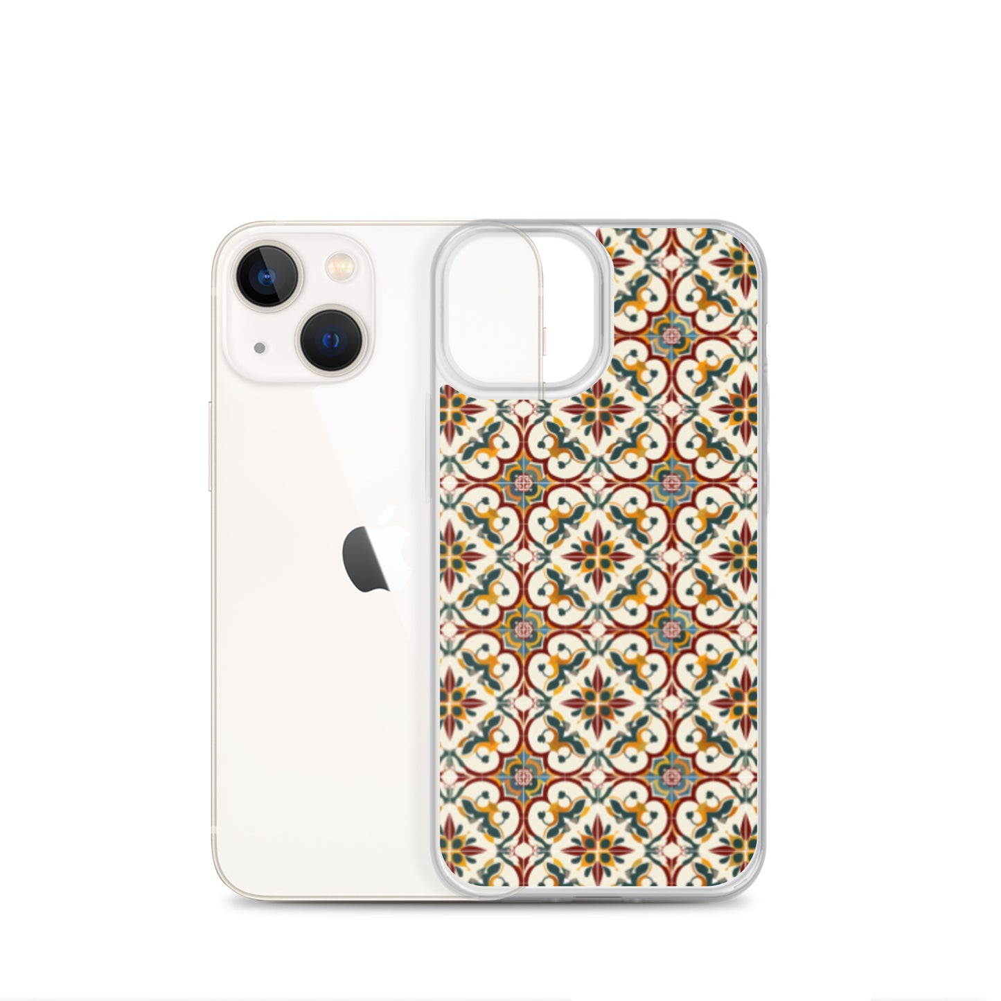 iPhone Case Classic Victorian Tile Red