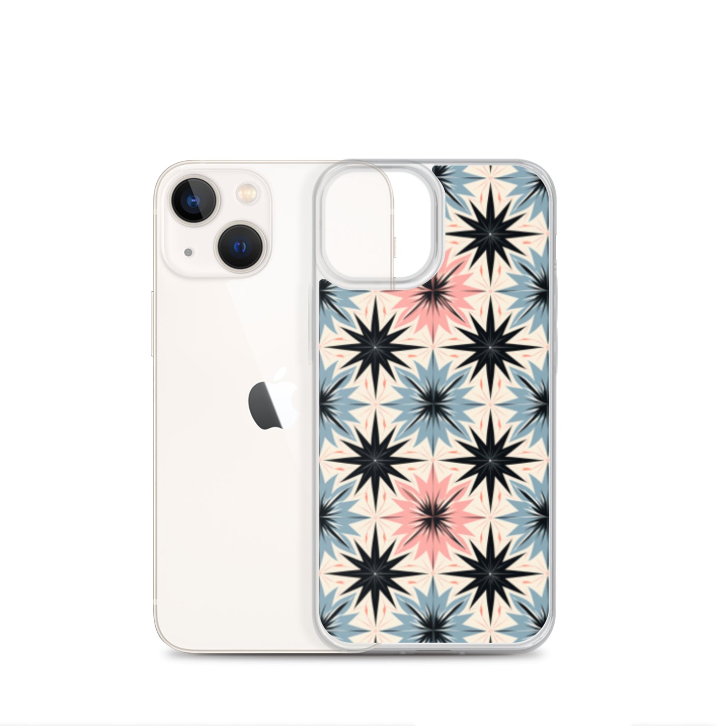 iPhone Case Pink and Blue Pastel Retro Stars