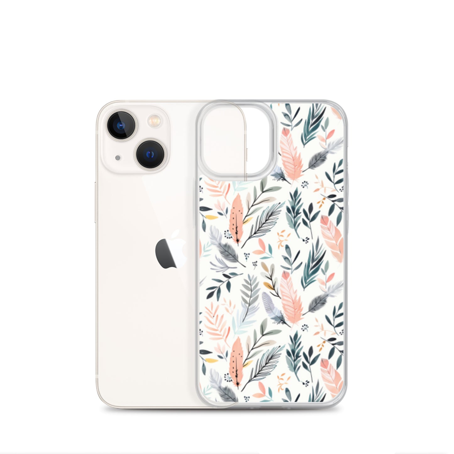 iPhone Case Pastel Feathers & Plants