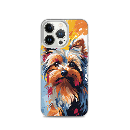 iPhone Case Painted Yorkshire Terrier Yellow