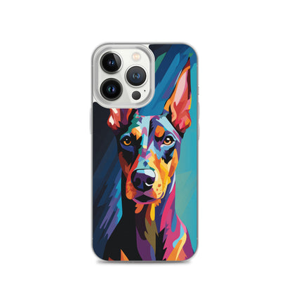 iPhone Case Painted Doberman Pinscher