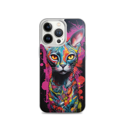 Graffiti Sphynx Cat #2 iPhone Case