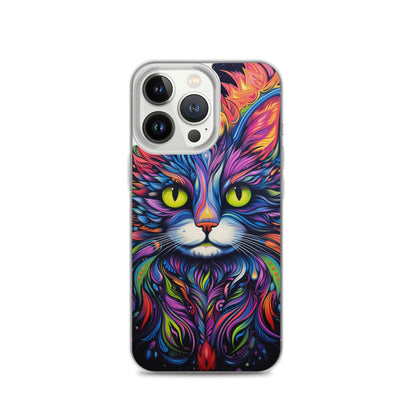 Psychedelic Cat iPhone Case