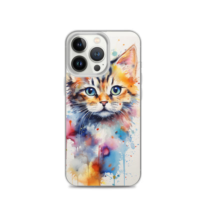 Watercolor Kitty Cat iPhone Case