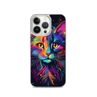 Day Glo Cat iPhone Case