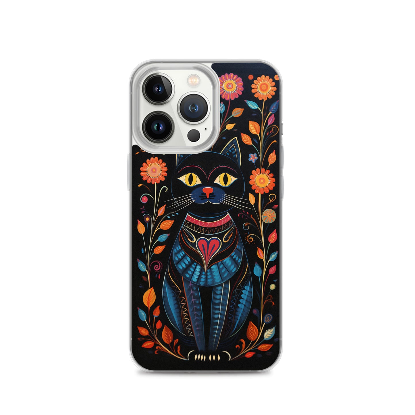 Folk Art Kitty Cat iPhone Case