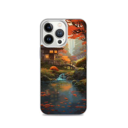 Japanese Garden in Autumn iPhone Case