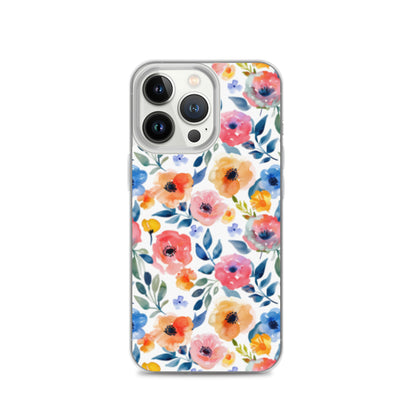 iPhone Case Colorful Watercolor Floral Pattern