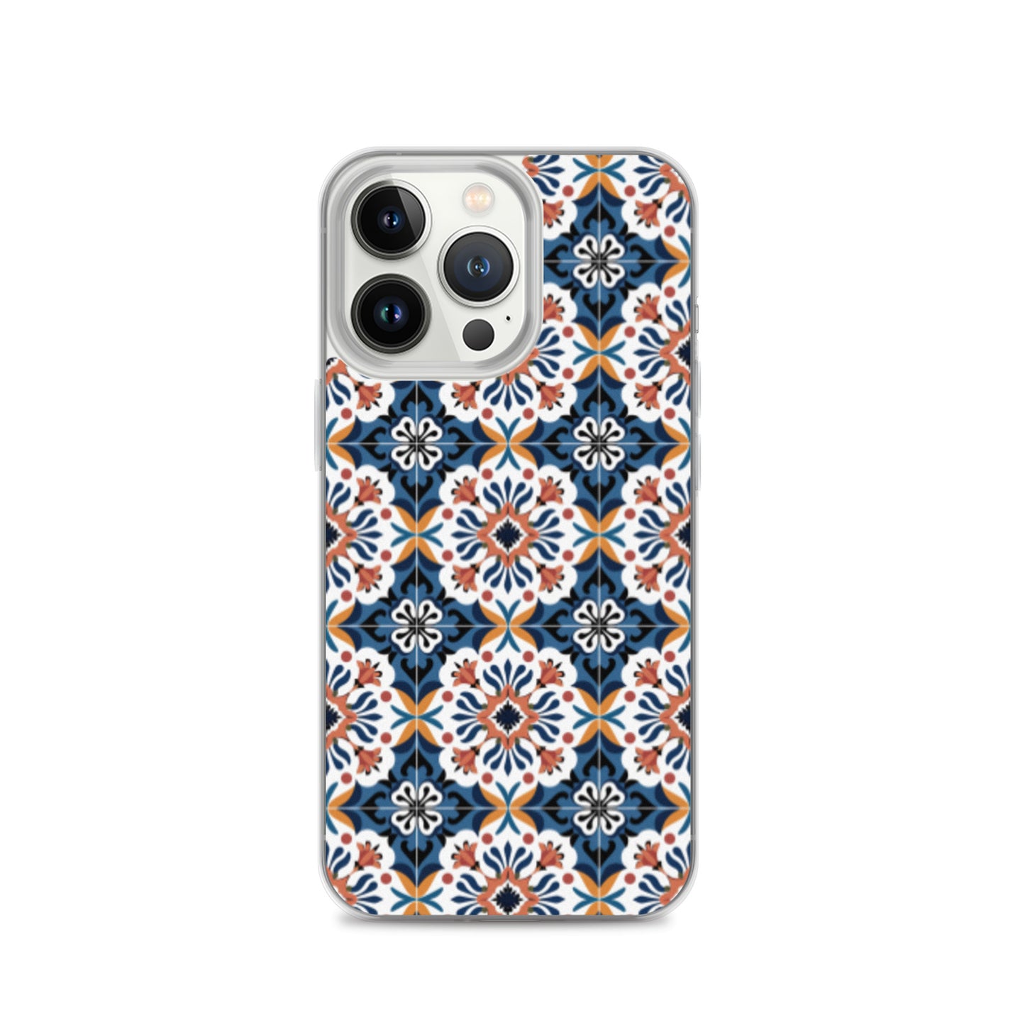 iPhone Case Classic Encaustic Tile Orange & Blue