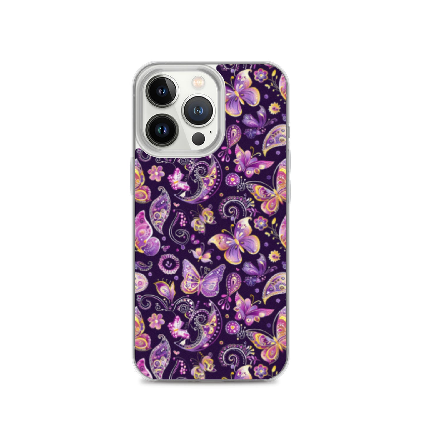 iPhone Case Purple Butterfly Paisley