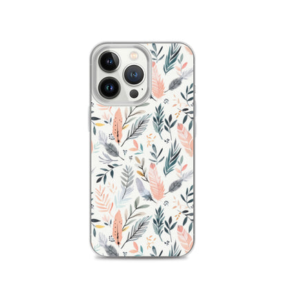 iPhone Case Pastel Feathers & Plants