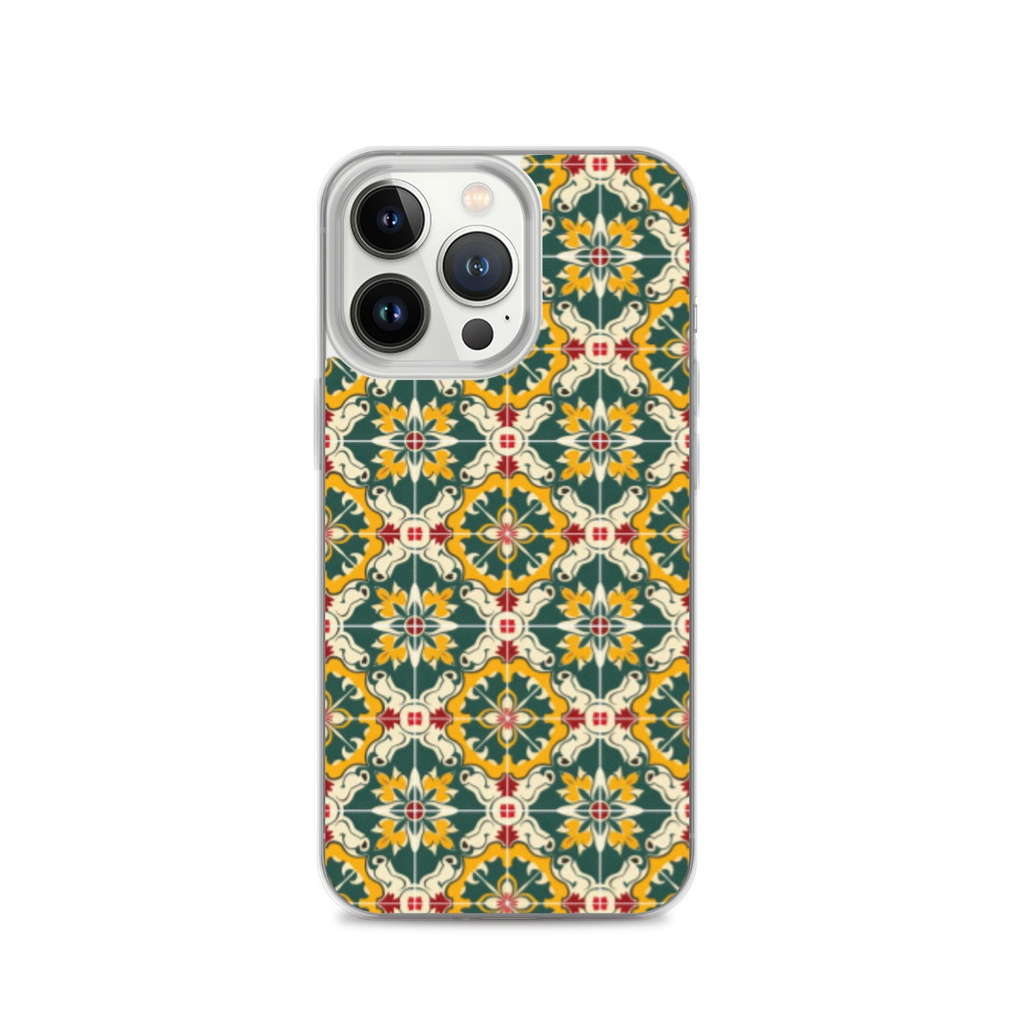 iPhone Case Green Colorful Traditional Maltese Cement Tile Pattern