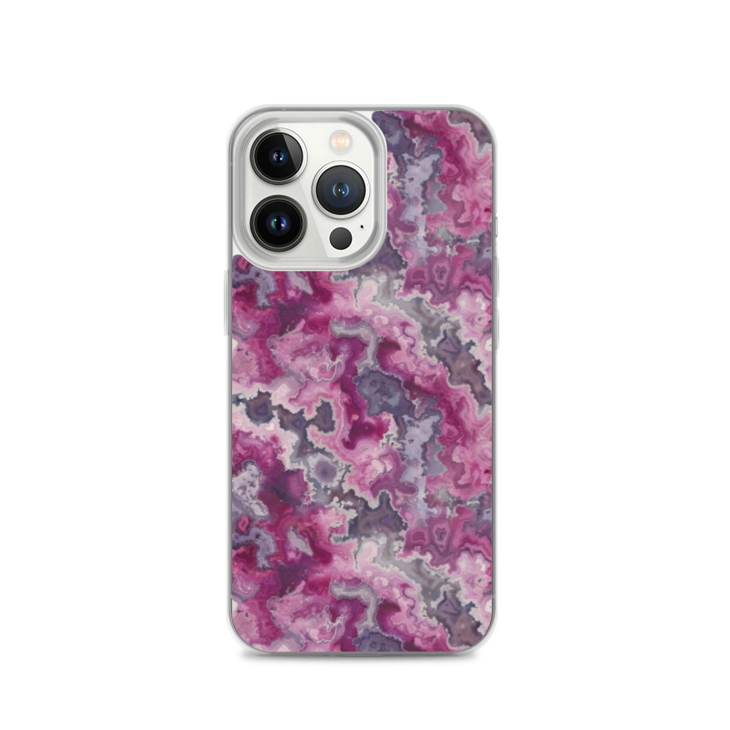 iPhone Case Pink Moss Agate Pattern