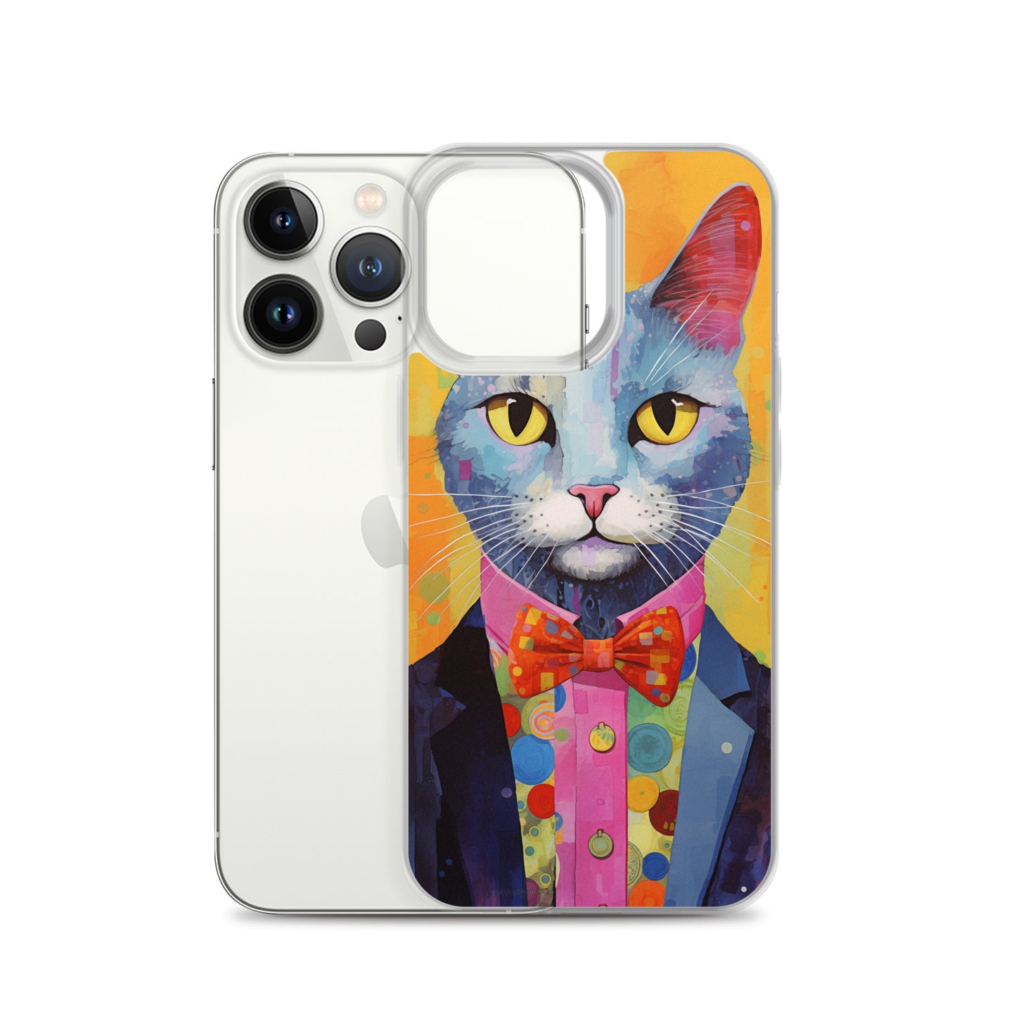 Fancy Colorful Kitty Cat iPhone Case