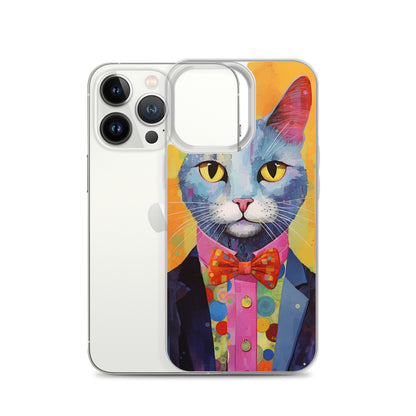 Fancy Colorful Kitty Cat iPhone Case
