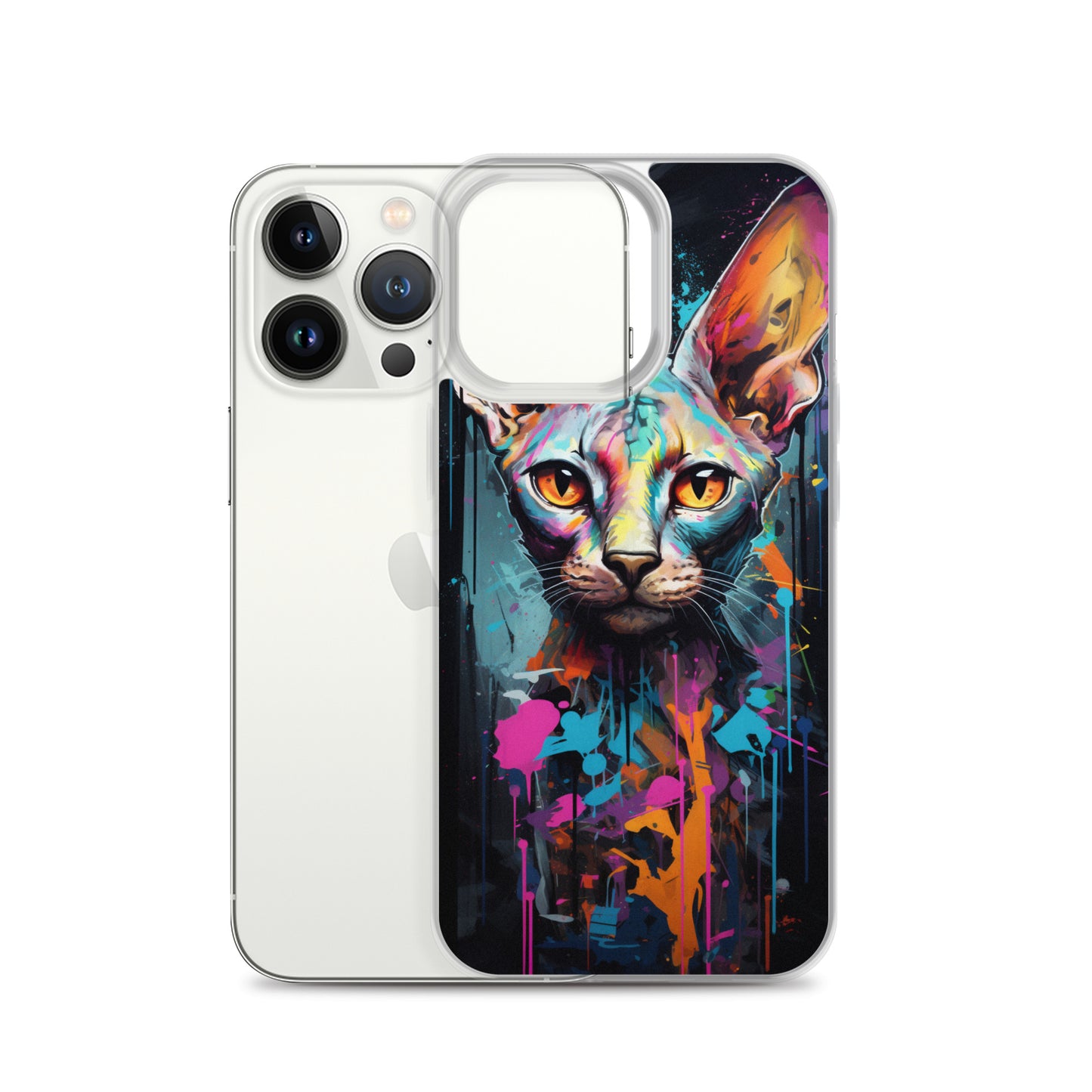 Graffiti Sphynx Cat iPhone Case