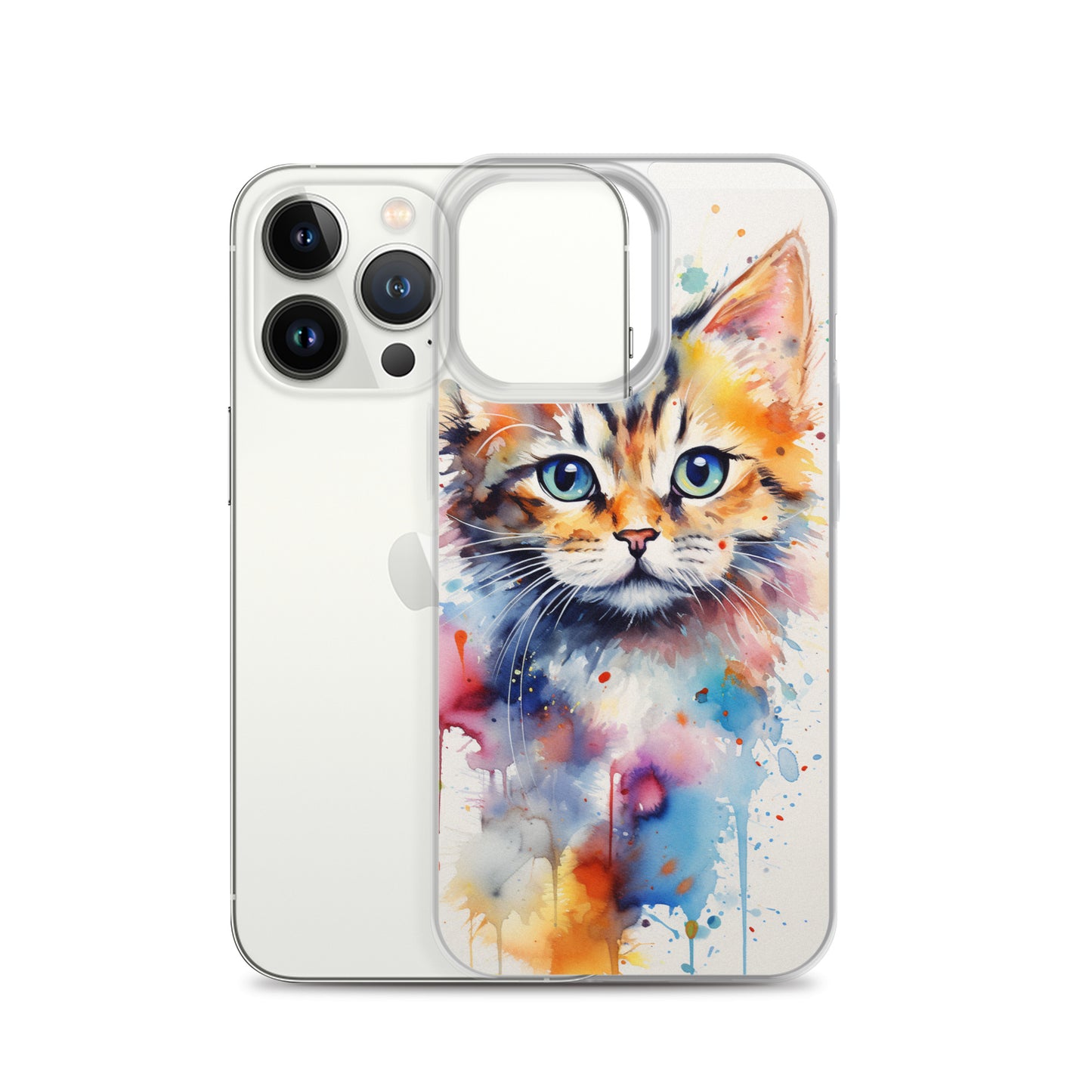 Watercolor Kitty Cat iPhone Case