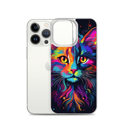 Day Glo Cat iPhone Case