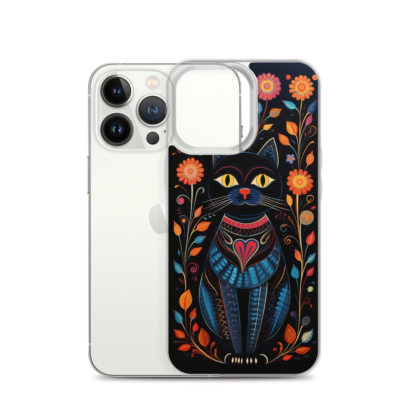 Folk Art Kitty Cat iPhone Case