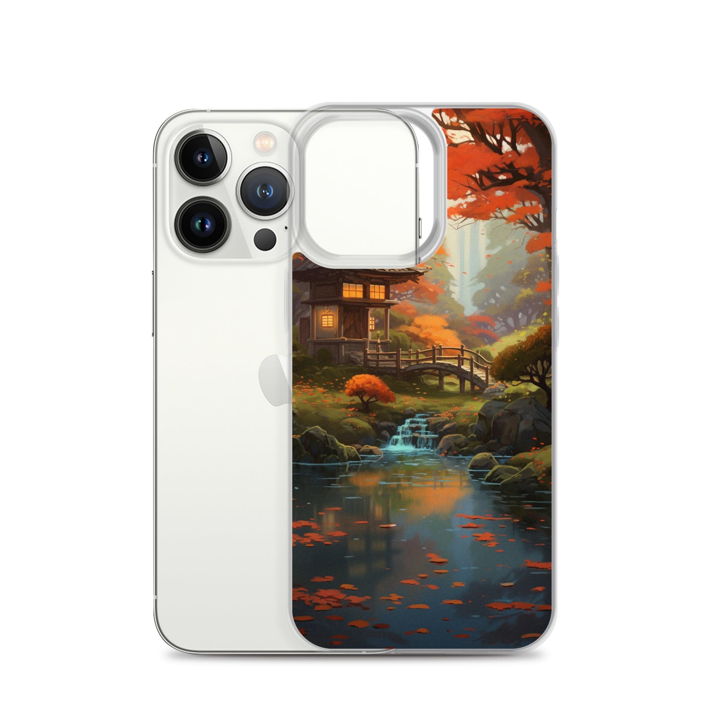 Japanese Garden in Autumn iPhone Case