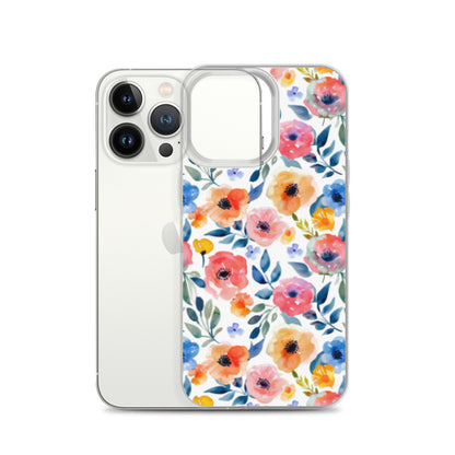 iPhone Case Colorful Watercolor Floral Pattern