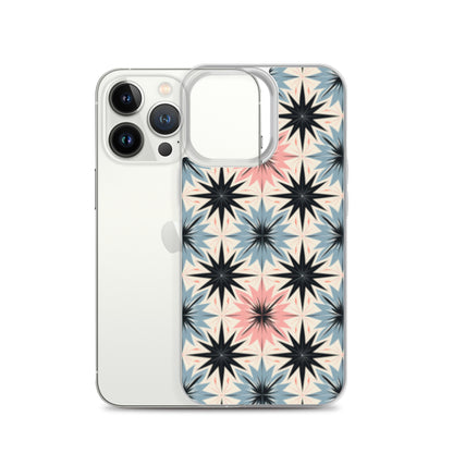 iPhone Case Pink and Blue Pastel Retro Stars