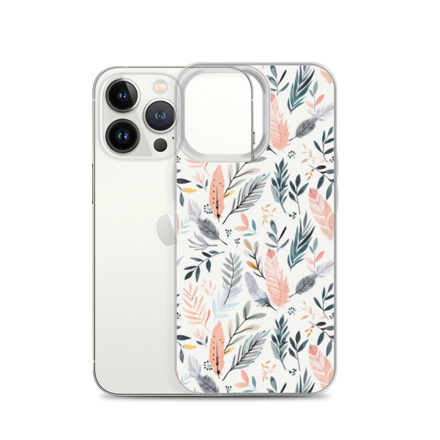 iPhone Case Pastel Feathers & Plants
