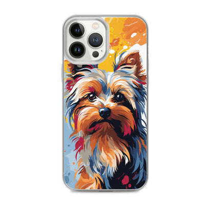 iPhone Case Painted Yorkshire Terrier Yellow