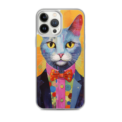Fancy Colorful Kitty Cat iPhone Case