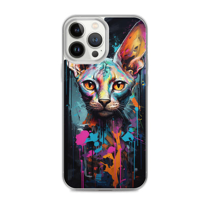 Graffiti Sphynx Cat iPhone Case