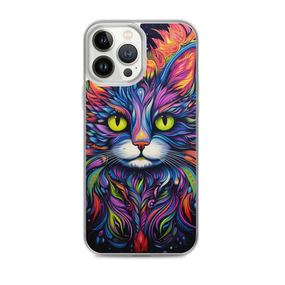 Psychedelic Cat iPhone Case