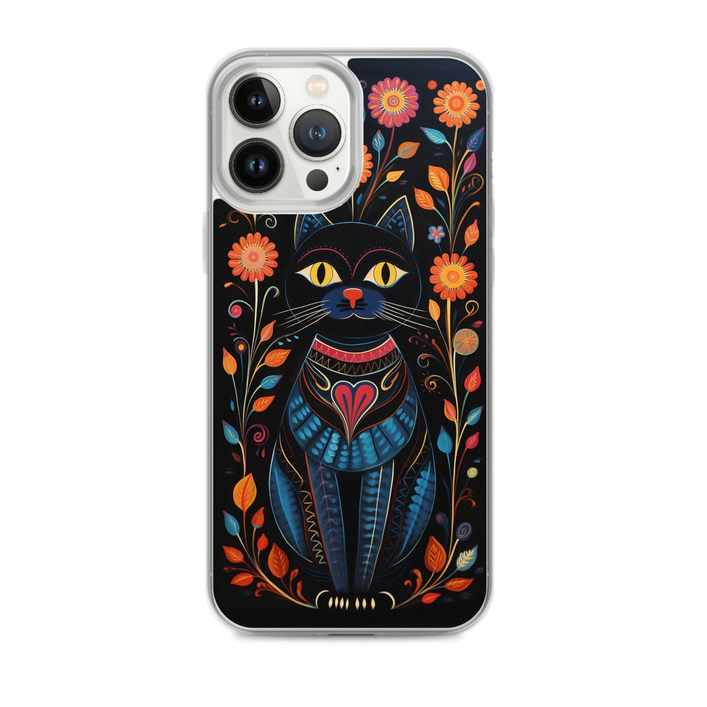 Folk Art Kitty Cat iPhone Case