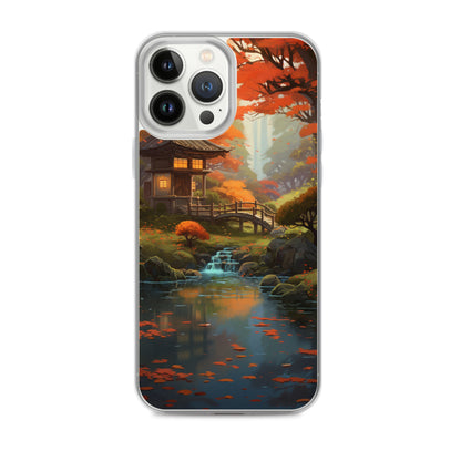 Japanese Garden in Autumn iPhone Case