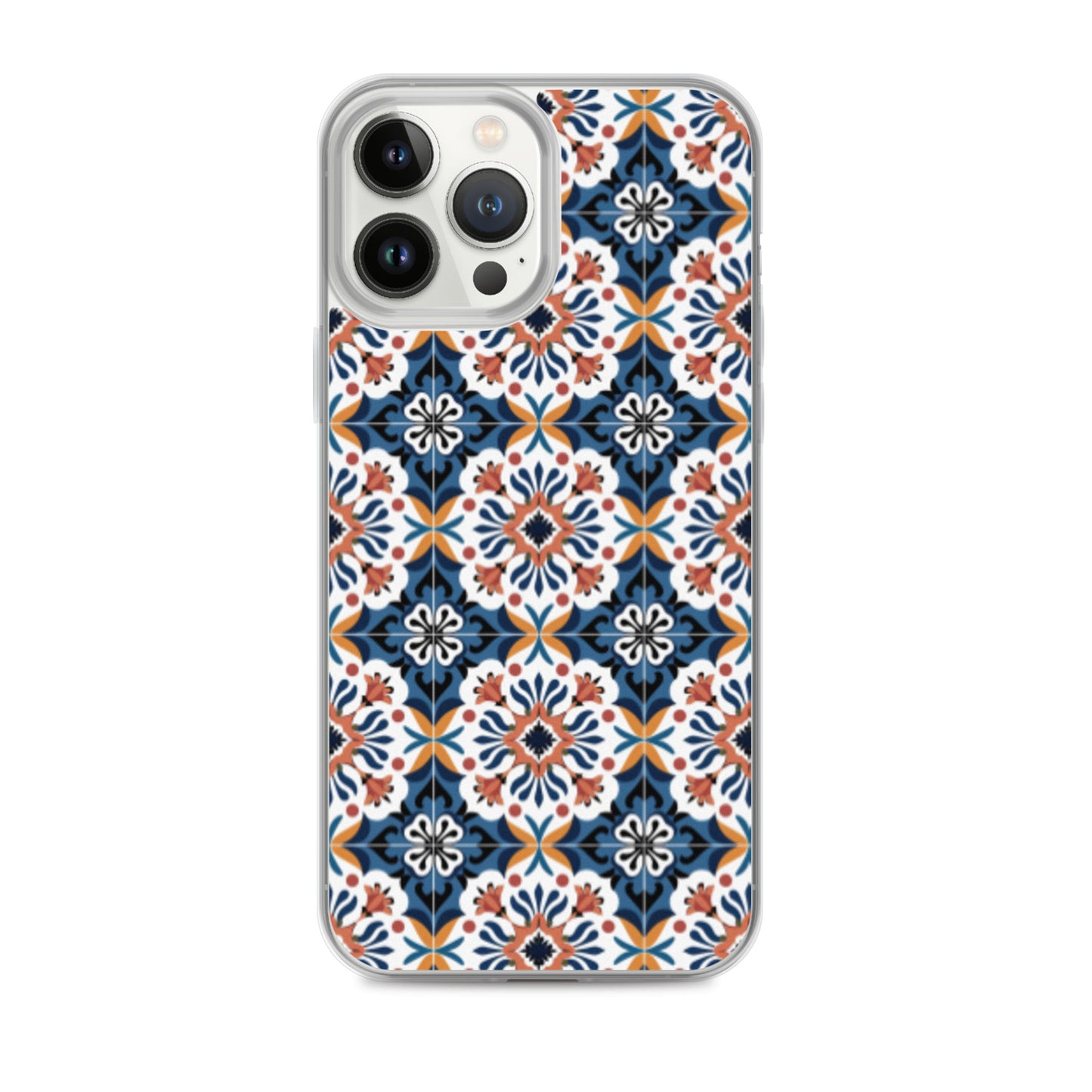 iPhone Case Classic Encaustic Tile Orange & Blue
