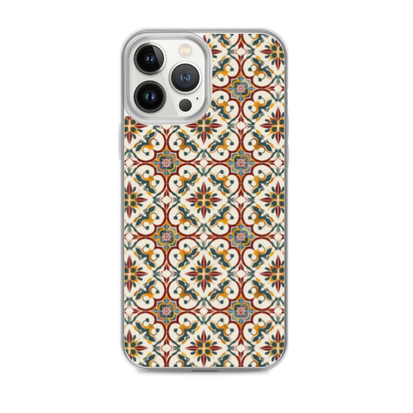 iPhone Case Classic Victorian Tile Red