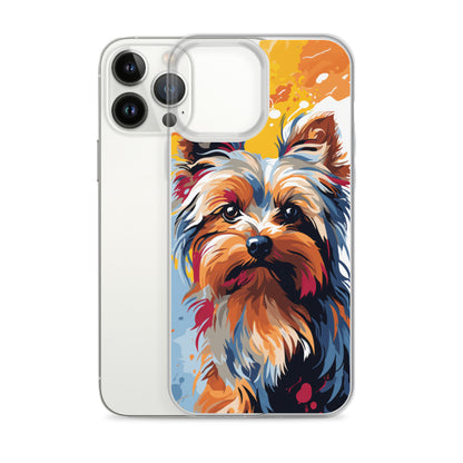 iPhone Case Painted Yorkshire Terrier Yellow